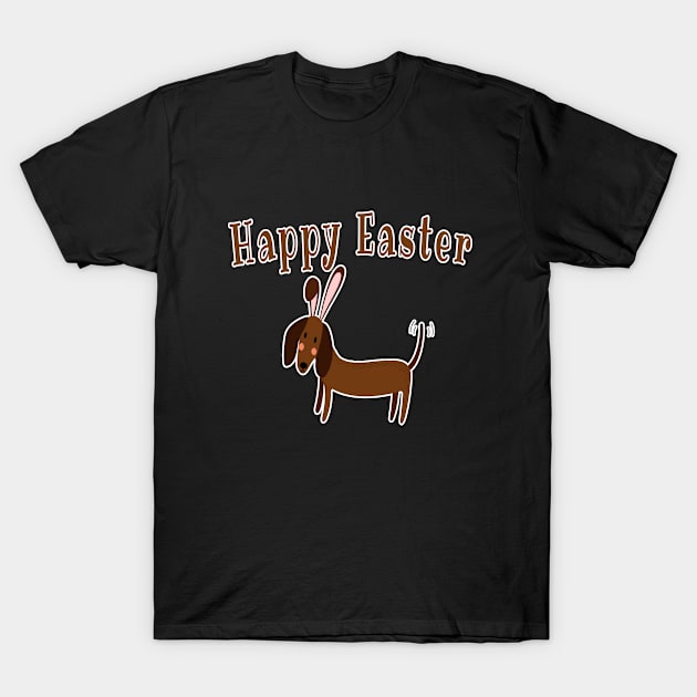 Cute Easter Dachshund T-Shirt by Huschild